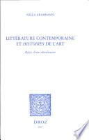 Littérature contemporaine et histoires de l'art