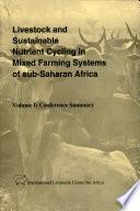 Livestock Sustainable Nutrient Cycling in Mized Farming Systems of Sub-Saharan Africa