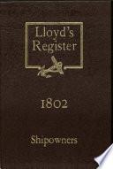 Lloyd's Register of Shipping 1802 Shipowners