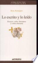 Lo escrito y lo leído