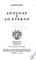 Lo fugaz y lo eterno