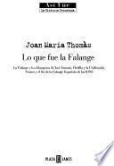 Lo que fue la Falange