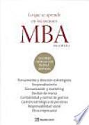 Lo que se aprende en los mejores MBA.