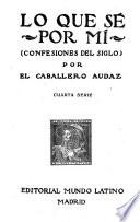 Lo que sé por mí