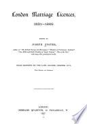 London marriage licences 1521-1869