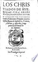Los Christiados traduzidos en verso Castellano por Juan Martin Cordero