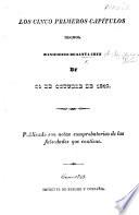 Los cinco primeros capítulos del manifiesto de Santa Cruz de 24 de octubre de 1840