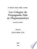 Los colegios de Propaganda Fide en Hispanoamérica