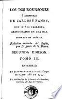 Los Dos Robinsones, ó, Aventuras de Cárlos y Fanny, dos niños ingleses abandonados en una isla de América