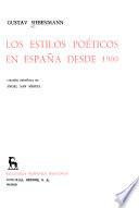 Los estilos poéticos en España desde 1900