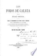 Los foros de Galicia en la edad media