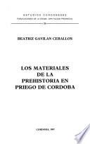 Los materiales de la prehistoria en Priego de Córdoba