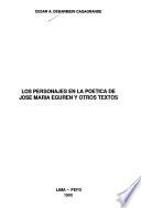 Los personajes en la poética de José María Eguren y otros textos
