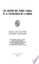 Los restos del padre Varela en la Universidad del la Habana