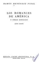 Los romances de América, y otros estudios