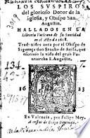 Los suspiros del glorioso dotor de la Iglesia y obispo San Agustin