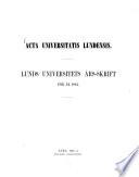 Lunds Universitets årsskrift. 1/3.1864/66. [NBM/Mikrofilm]