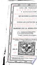 Luz de verdades catholicas y explicacion de la doctrina christiana