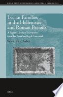 Lycian Families in the Hellenistic and Roman Periods
