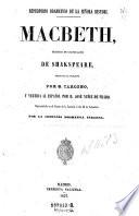 Macbeth, tragedia en cuatro actos de Shakspeare, traducida al italiano por G. Carcono, y vertida al español por D. José Núñez de Ṕrado, etc