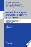 Machine Learning and Knowledge Discovery in Databases
