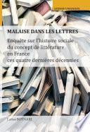 Malaise dans les lettres