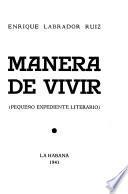 Manera de vivir