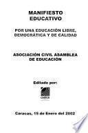Manifiesto educativo por una educación libre, democrática y de calidad