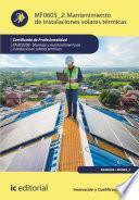 Mantenimiento de instalaciones solares térmicas. ENAE0208