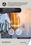 Mantenimiento preventivo de instalaciones de climatización y ventilación-extracción. IMAR0208