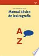 Manual básico de lexicografía