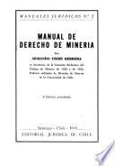 Manual de derecho de mineria