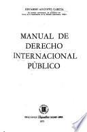 Manual de derecho internacional público