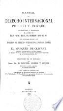 Manual de derecho international público y privado