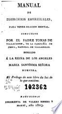 Manual de egercicios espirituales, para tener oracion mental