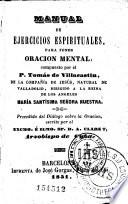 Manual de ejercicios espirituales para tener oracion mental ...