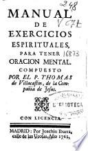 Manual de exercicios espirituales para tener oracion mental