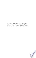 Manual de historia del derecho español