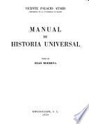 Manual de historia universal: Edad moderna, por Vicente Palacio Atard
