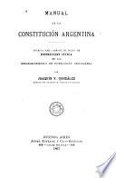 Manual de la constitución argentina