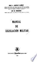 Manual de legislación militar