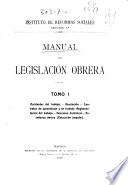 Manual de legislación obrera