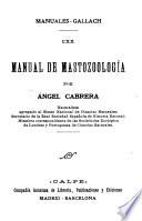 Manual de mastozoología
