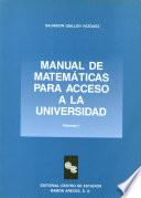 Manual de Matemáticas para acceso a la Universidad