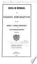 Manual de metrolojia, o Cuadros comparativos de las medidas i monedas estranjeras con las ancionales granadinas