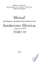 Manual de normas y criterios para proyectos de instalaciones electricas