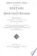 Manual de novells ardits, vulgarment apellat Dietari del antich Consell barceloní