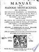 Manual de piadosas meditaciones