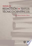 Manual de redacción de textos técnico-científicos