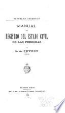 Manual de registro del estado civil de las personas